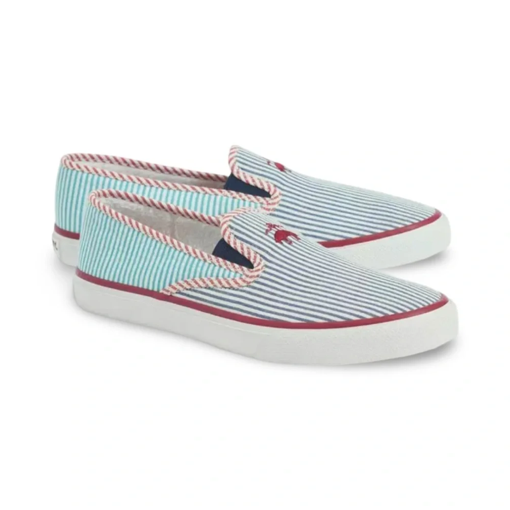 Sperry X Brooks Brothers “Seersucker” Slip On Boat Shoe - Picture 9 of 10